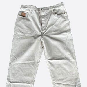 Louis Vuitton Beige Logo Baggy Pants